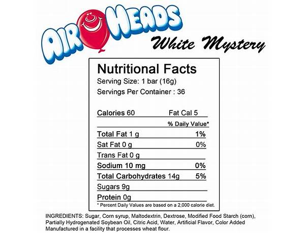 White mystery candy food facts