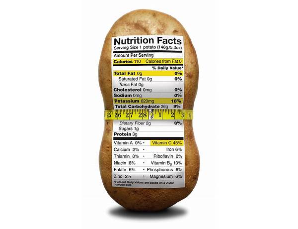 White potatoes food facts
