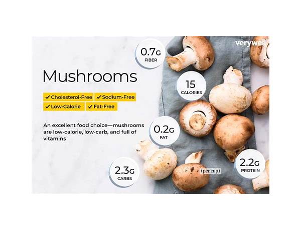 White whole mushrooms nutrition facts