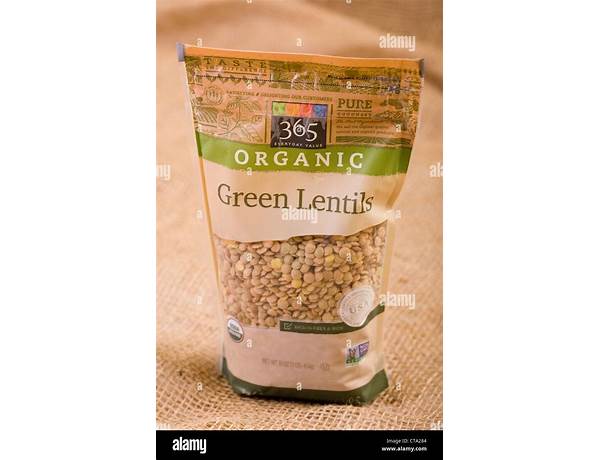 Whole foods market, green lentils ingredients