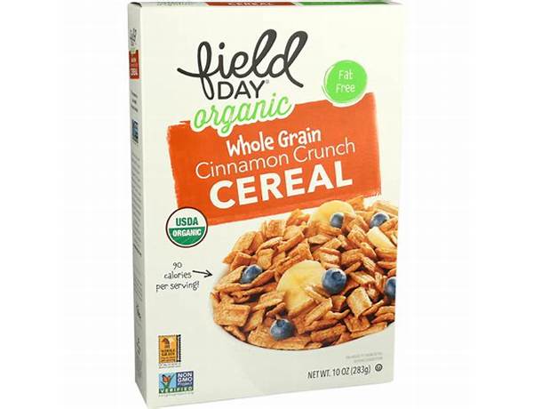 Whole grain cinnamon crunch organic cereal food facts