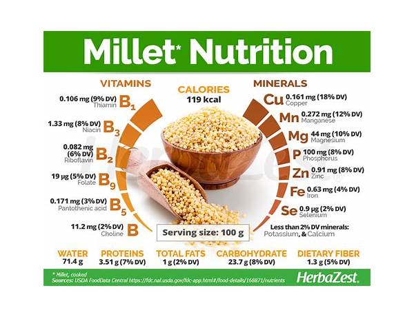 Whole grain millet food facts