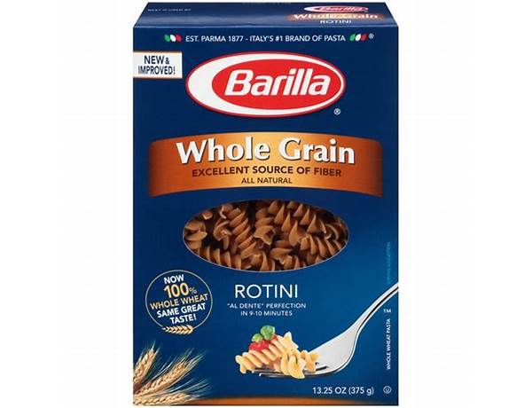 Whole grain rotini food facts