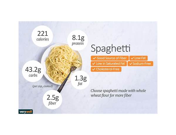 Whole grain spaghetti food facts