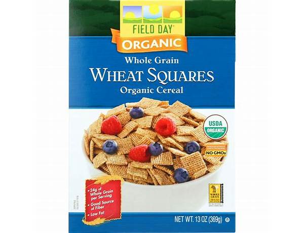 Whole grain wheat squares organic cereal food facts