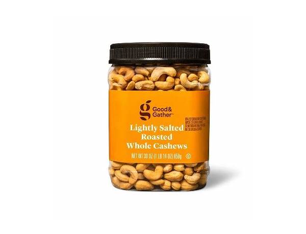 Whole lightly salted cashews food facts
