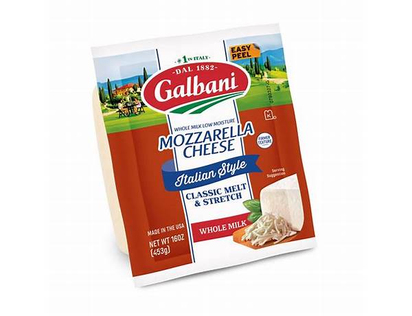 Whole milk low moisture mozzarella cheese food facts