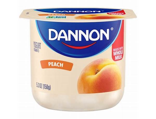 Whole milk peach yogurt food facts