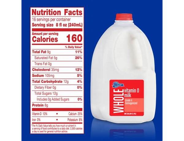 Whole milk vitamin d food facts