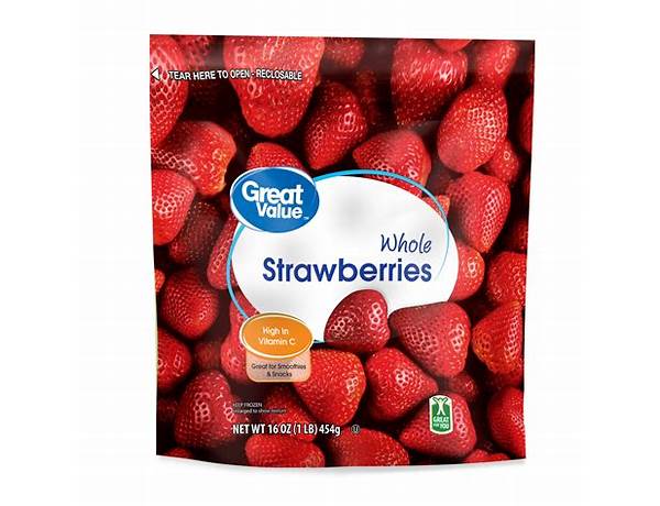 Whole strawberries (frozen) food facts