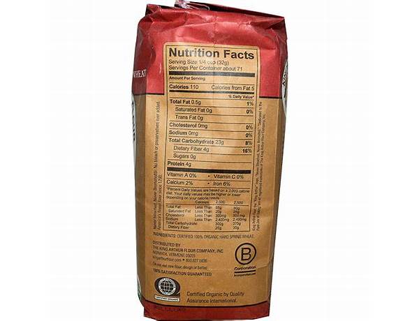 Whole wheat flour nutrition facts