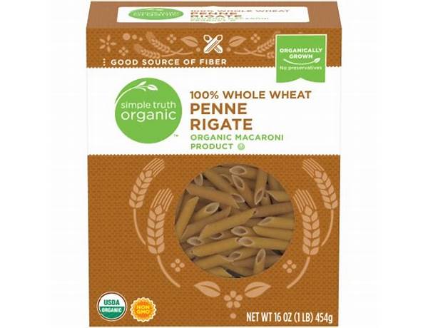 Whole wheat penne rigate food facts
