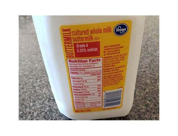 Wholemill buttermilk food facts