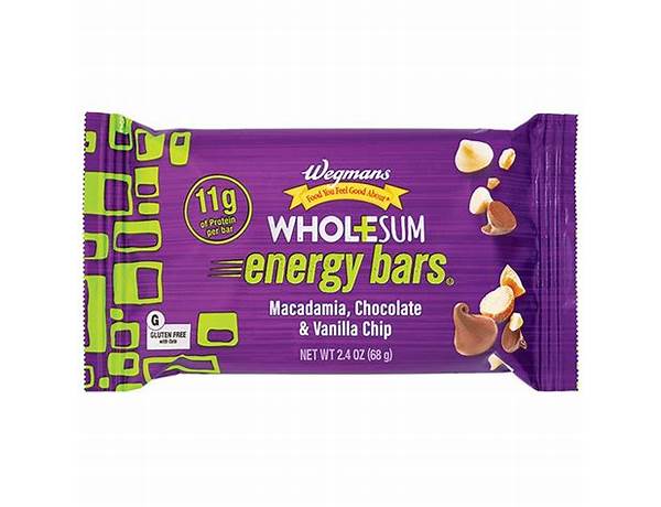 Wholesum energy bars nutrition facts