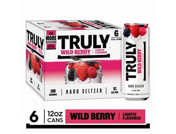 Wild berry seltzer food facts