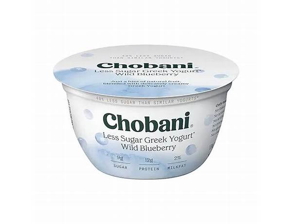 Wild blueberry less sugar low-fat greek yogurt, wild blueberry food facts