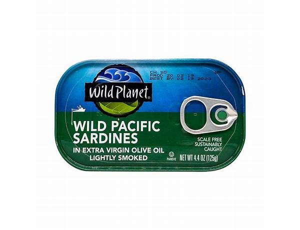 Wild california sardine in extra virgin olive oil food facts