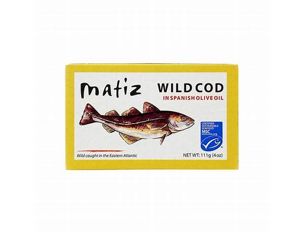 Wild cod in spanish olive oil food facts