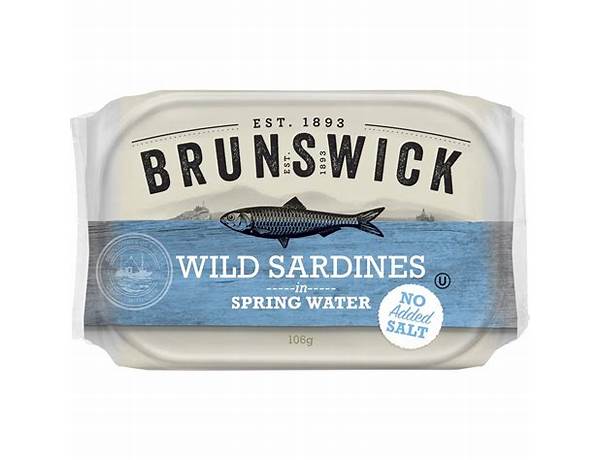 Wild sardines in spring water food facts