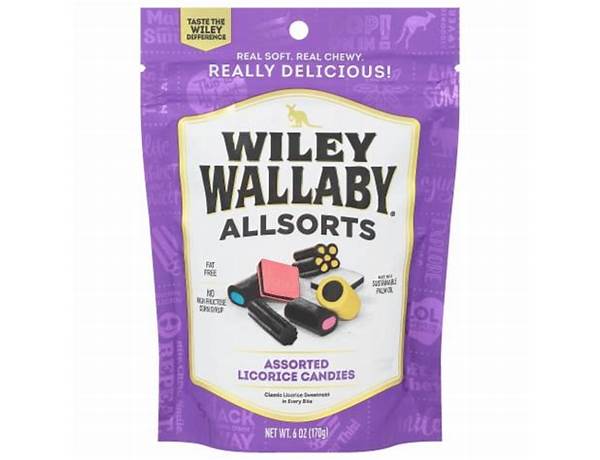 Wiley wallaby licorice allsorts food facts