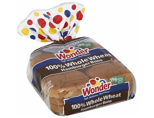 Wonder 100% whole wheat hamburger buns food facts