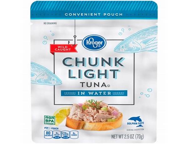 World caught light tuna trunks in water ingredients