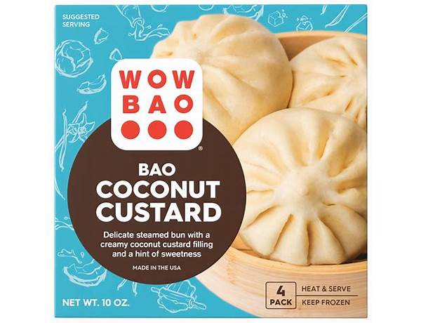 Wowbao coconut custard bao food facts