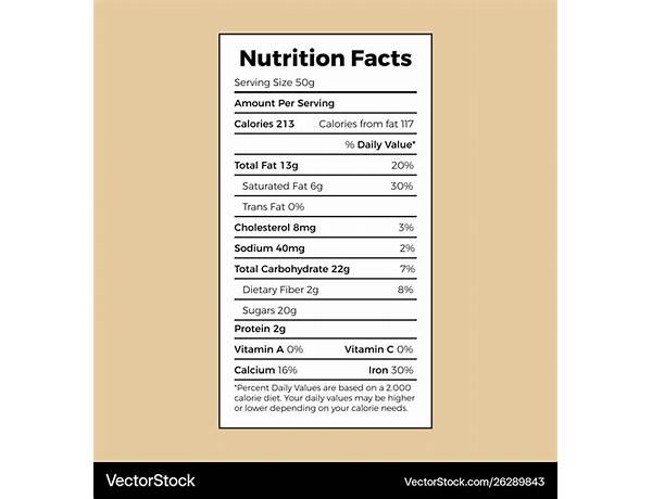 X nutrition facts