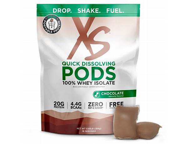 Xs chocolate protein pods food facts