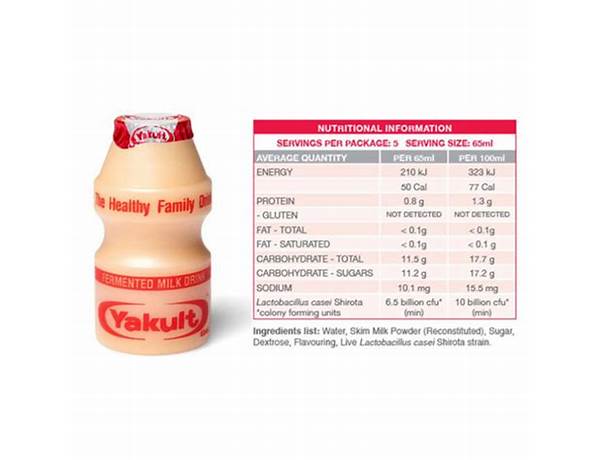 Yakult food facts