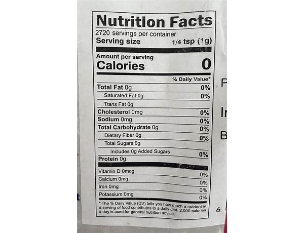 Yea nutrition facts