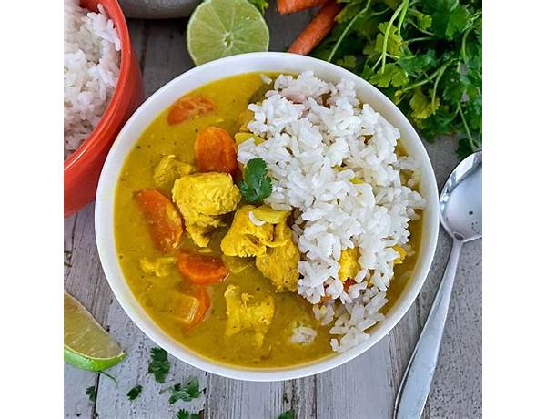 Yellow curry rice ingredients