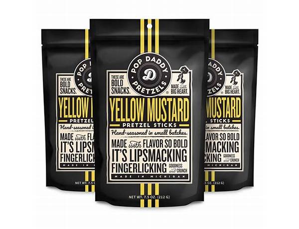 Yellow mustard pretzel sticks food facts