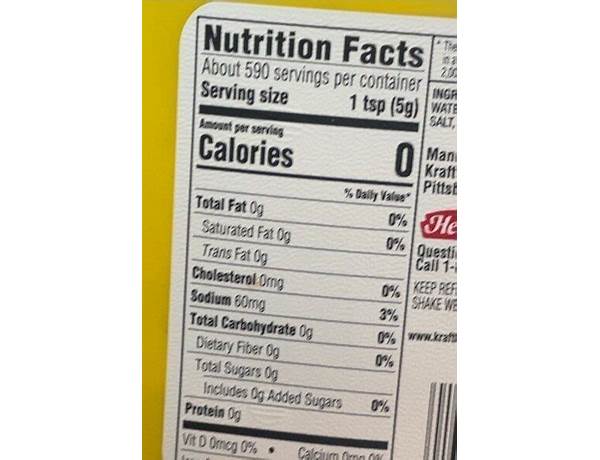 Yellow mustard seed powder nutrition facts