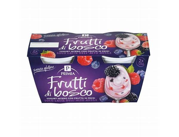 Yogurt intero bio ai frutti di bosco food facts