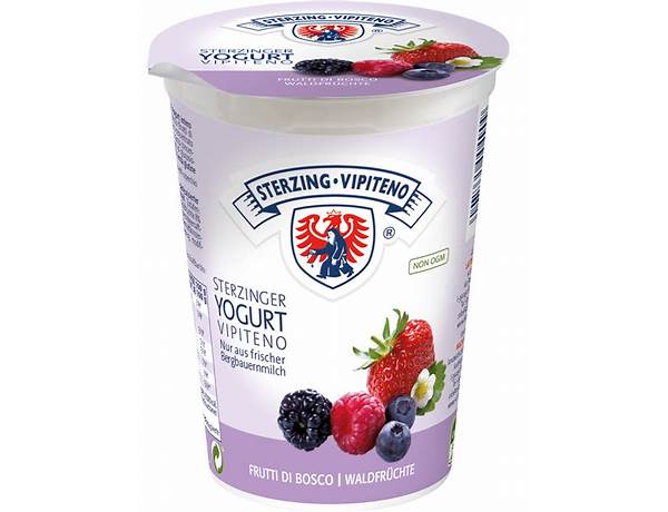 Yogurt intero bio ai frutti di bosco ingredients