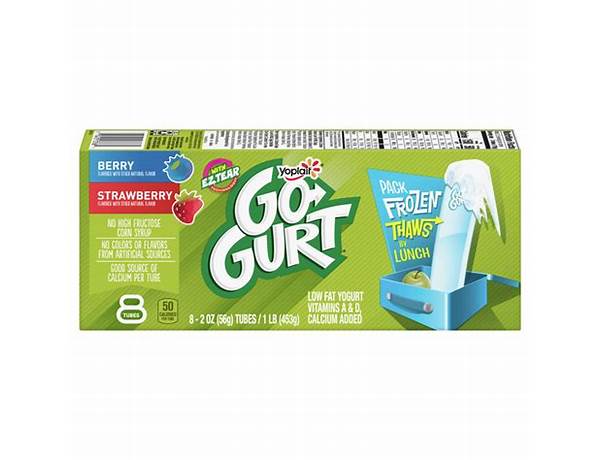 Yoplait go-gurt variety pack berry/strawberry 8 count ingredients