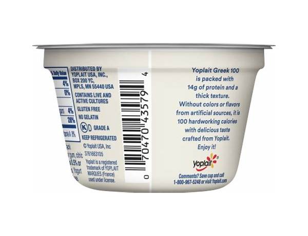 Yoplait greek 100 protein black cherry fat free yogurt nutrition facts