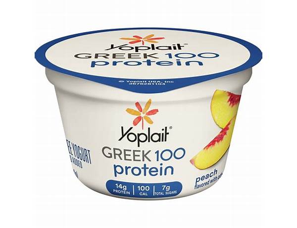 Yoplait greek 100 protein peach fat free yogurt ingredients