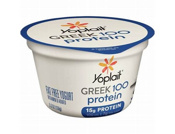 Yoplait greek 100 protein vanilla fat free yogurt food facts