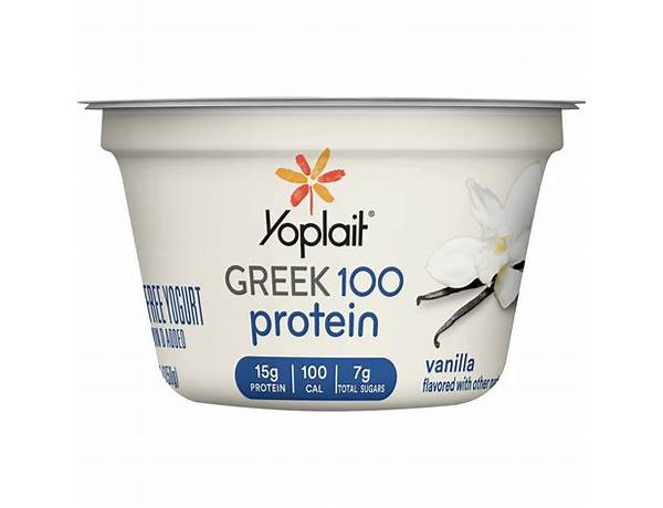 Yoplait greek 100 protein vanilla fat free yogurt nutrition facts