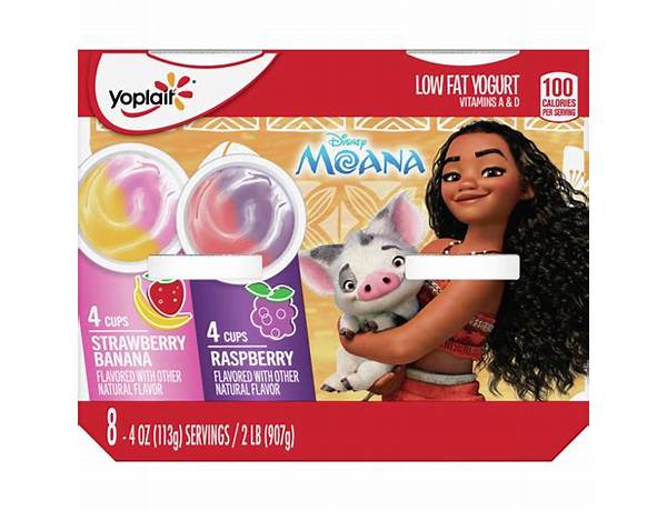 Yoplait kids raspberry/strawberry banana variety pack 8 count ingredients