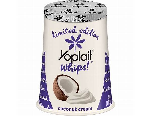 Yoplait whips coconut creme yogurt food facts