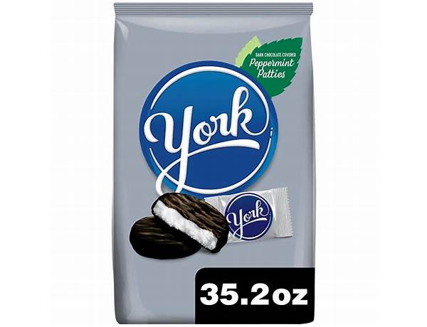 York peppermint patties dark chocolate covered food facts