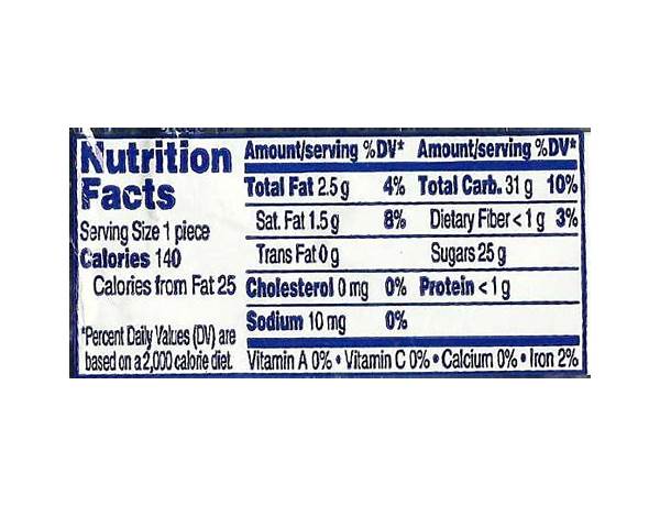 York peppermint patty nutrition facts