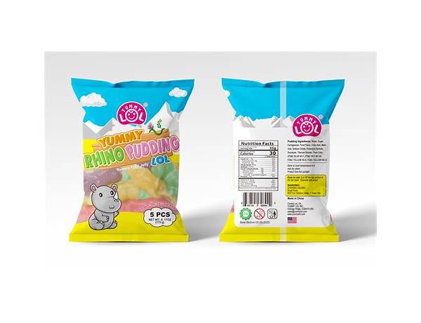 Yummy rhino pudding ingredients