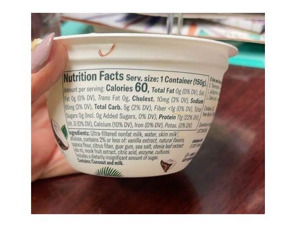 Zero sugar yogurt nutrition facts