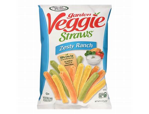 Zesty ranch garden  veggie straws food facts