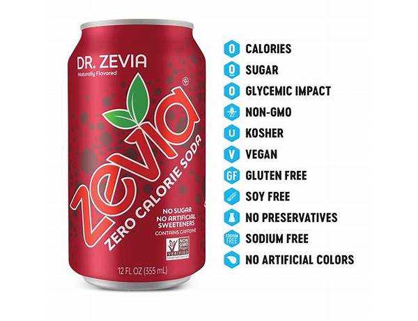Zevia zero calorie soda ingredients