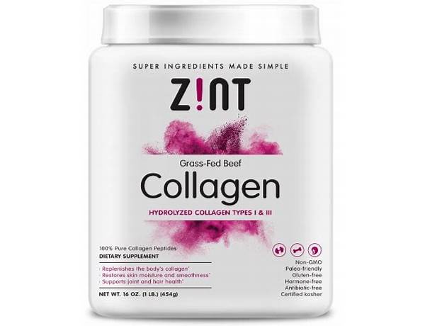 Zint collagen food facts
